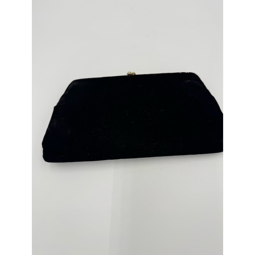 Vintage Garay Black Velvet Clutch Purse Bag Handbag Good pre-owned condition
